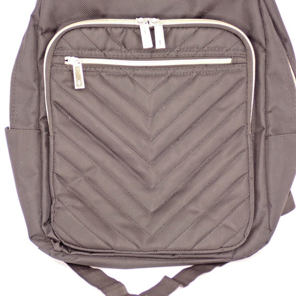 Kenneth Cole Reaction Chelsea Chevron 15" Laptop Backpack Bookbag Black Mint - Picture 3 of 10